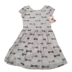 Peanuts Girl's Snoopy And His Sister Belle Bows Skater Lace Dress